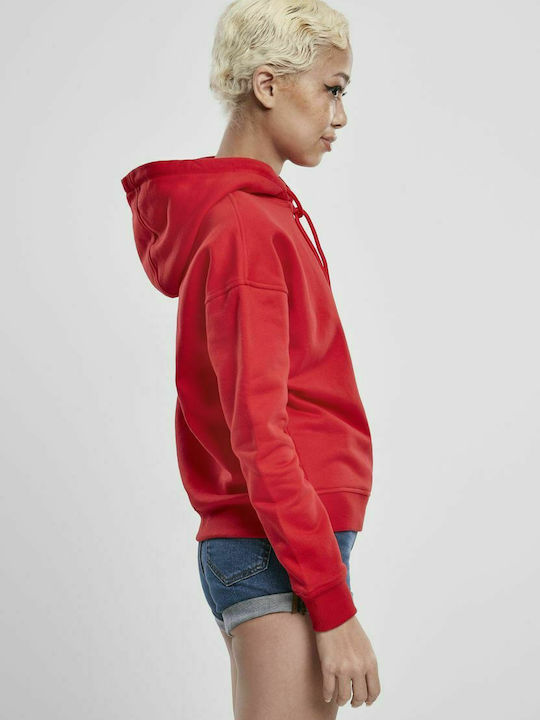 Damen Sweatshirt Kapuzen Fired Red