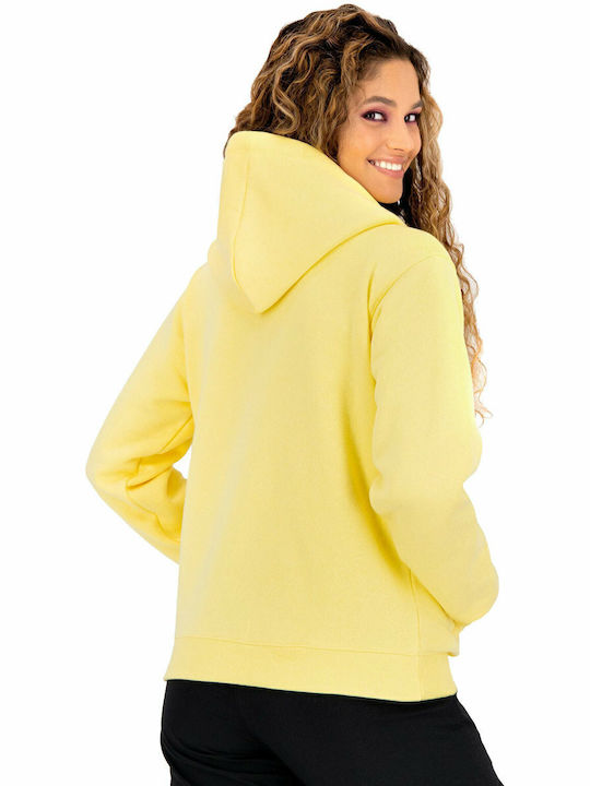 Women's Sweatshirt Hooded Yellow