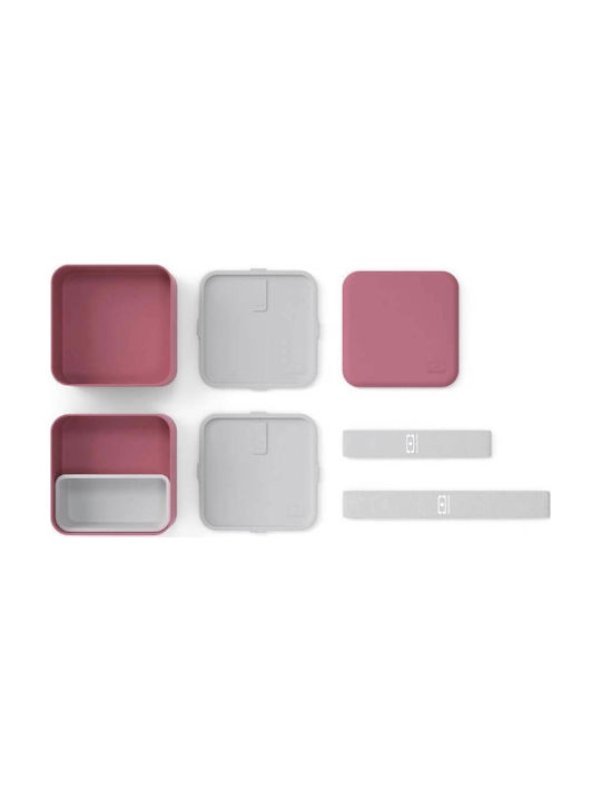 Monbento Microwave Plastic Lunch Box Pink 850ml