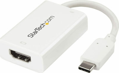 StarTech Метаморфоза USB-C мъжки в HDMI женски Бял (CDP2HDUCPW)