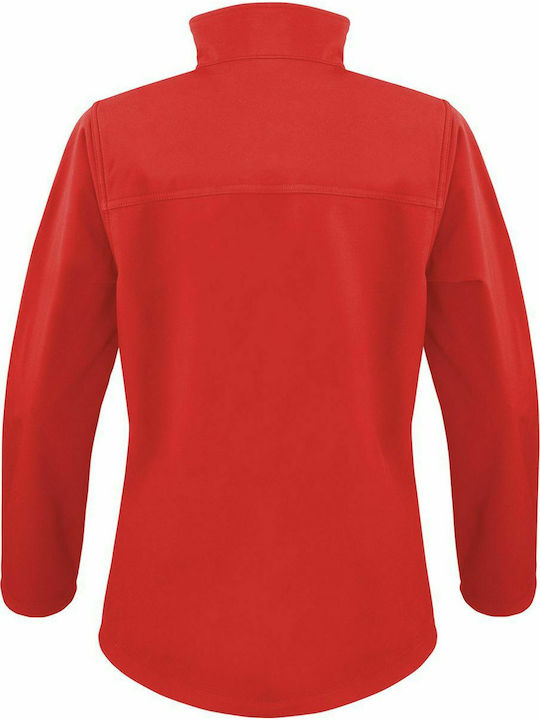 Result Women's Short Sports Softshell Jacket Waterproof and Windproof for Winter Red