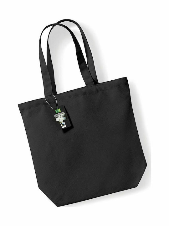 Westford Mill Camden W671 Fabric Shopping Bag in Black color