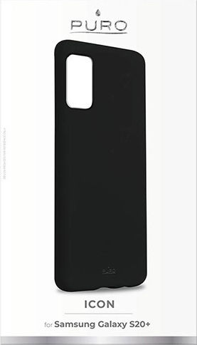 Puro Icon Back Cover Silicone Black (Galaxy S20+) SGS11ICONBLK