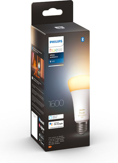 Philips Smart LED Bulb 13W for Socket E27 and Shape A67 Adjustable White 1200lm Dimmable