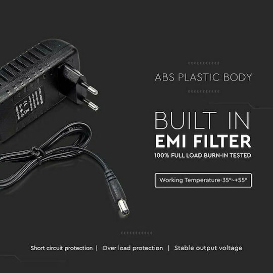 V-TAC Затъмняващо LED Захранване IP44 Мощност 30W с Изходно Напрежение 12V