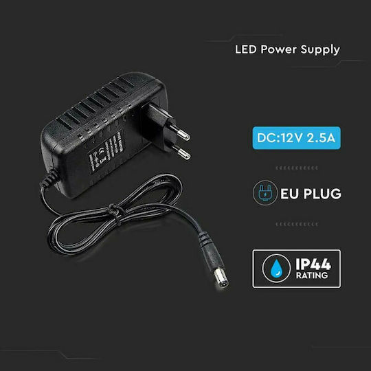 V-TAC Затъмняващо LED Захранване IP44 Мощност 30W с Изходно Напрежение 12V
