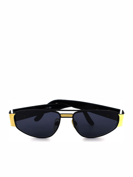 Le Club Cody Unisex Sonnenbrille mit Schwarz Gestell und Schwarz Linse NY59-044