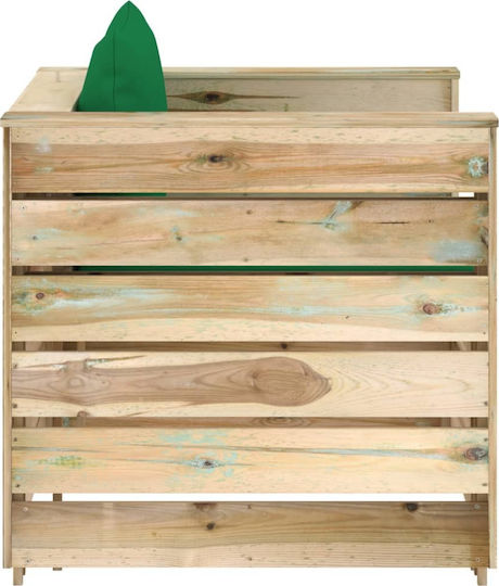 Garten- und Outdoor-Möbelsets für kleinen Raum 2 Stück Grün mit Kissen