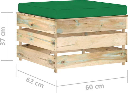 Garten- und Outdoor-Möbelsets für kleinen Raum 2 Stück Grün mit Kissen