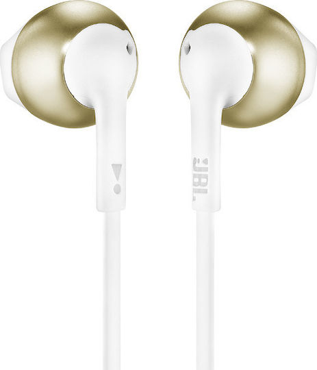 JBL T205BT Earbud / In-ear Bluetooth Handsfree Ακουστικά Χρυσά