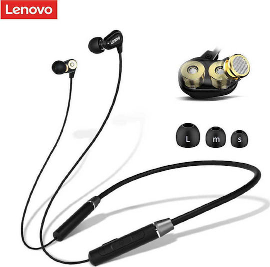 Lenovo HE08 In-ear Bluetooth Handsfree Ακουστικά Μαύρα