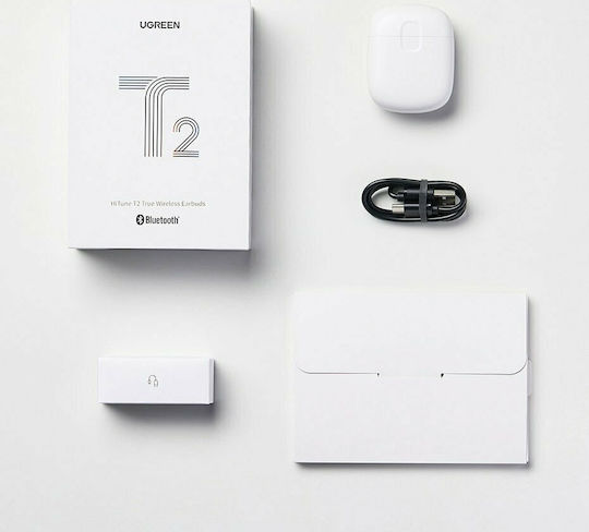 Ugreen HiTune T2 Ohrstöpsel Bluetooth-Freisprecheinrichtung Kopfhörer mit Schweißresistenz und Ladeetui Weiß
