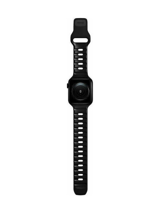 Nomad Sport Strap M/L Curea Silicon cu Pin Negru (Apple (Apple Watch 42/44/45mm - Ceas Apple 42/44/45mm)