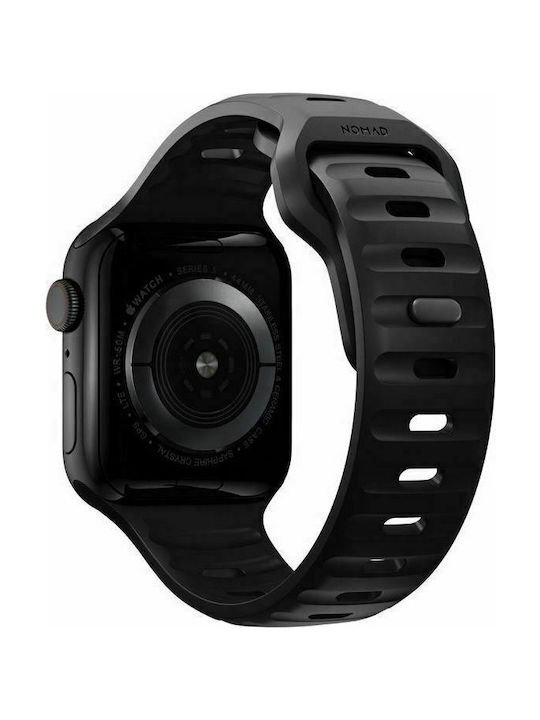 Nomad Sport Strap M/L Strap Silicone with Pin Black (Apple (Apple Watch 44/45/46mm/Ultra 49mm)