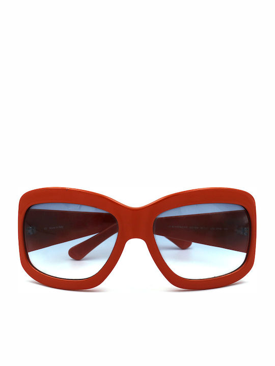 Givenchy Women's Sunglasses with Orange Plastic Frame and Black Gradient Lens SGV654 07H5