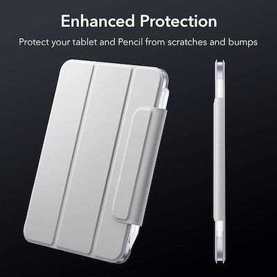 ESR Rebound Magnetic Flip Cover Δερματίνης Ασημί (iPad mini 2021)