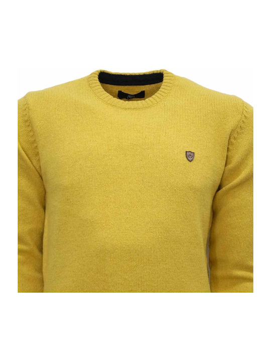 Makis Tselios Fashion L5144.8 Men's Long Sleeve Sweater Yellow