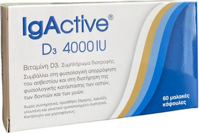 IgActive D3 Βιταμίνη για Ανοσοποιητικό 4000iu 60 μαλακές κάψουλες