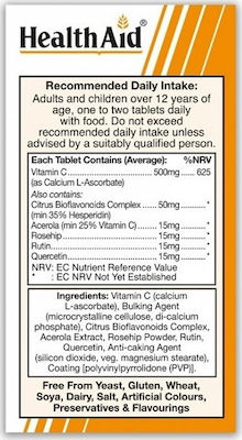 Health Aid Esterified Vitamin C Vitamin for Immune System Boost, Skin & Antioxidant Action 500mg 60 tabs