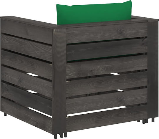 Garten- und Outdoor-Möbelsets für kleinen Raum 2 Stück Grün mit Kissen