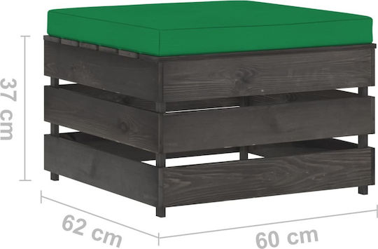Garten- und Outdoor-Möbelsets für kleinen Raum 2 Stück Grün mit Kissen
