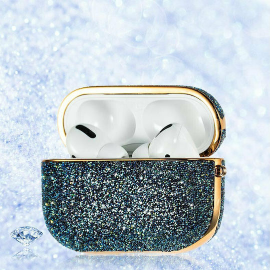 Kingxbar Crystal Fabric Husă în culoarea Albastru pentru Apple AirPods Pro