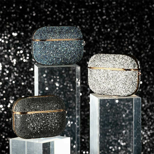 Kingxbar Crystal Fabric Husă în culoarea Albastru pentru Apple AirPods Pro
