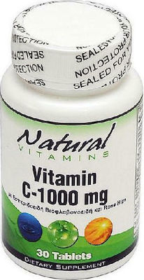 Natural Vitamins Vitamin C Vitamina pentru Energie & Întărirea Sistemului Imunitar 1000mg 30 file