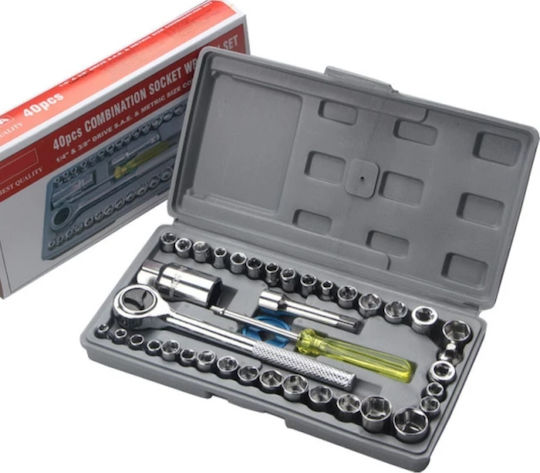 Aiwa Ratschen- & Steckschlüssel-Sets 1\4" & 3\8" 40Stück