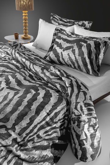 Guy Laroche Bettbezug Baumwolle Übergröße 225x245 Tribal Anthracite