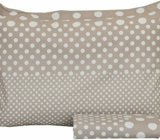 Anna Riska Duvet Cover Cotton Single 160x240 Mix & Match 56 Beige