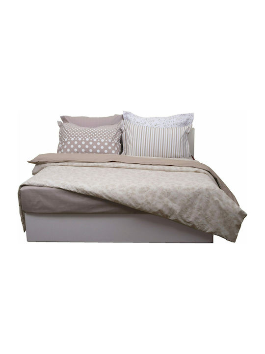 Anna Riska Bettbezug Baumwolle Einzelbett 160x240 Mix & Match 56 Beige