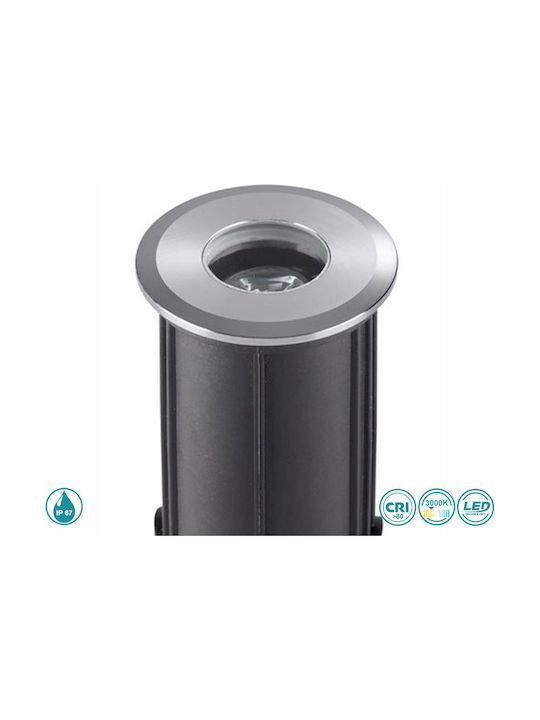 SoleLuce Außenstehlampen Spot IP67 Silber