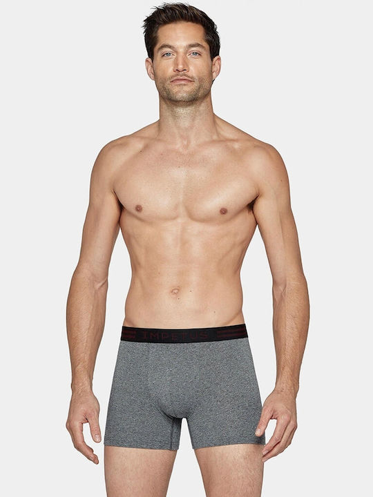 Impetus economy men's boxer briefs (black and grey melange) Cotton Stretch 1247K13P2.M19