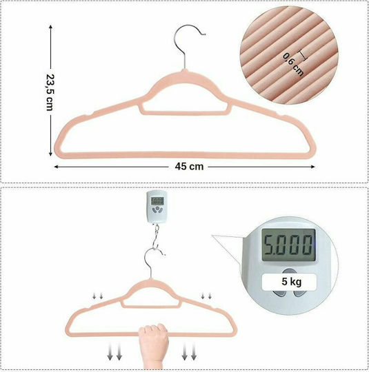 Songmics Κρεμάστρα Ρούχων Ροζ CRF50PK 50τμχ