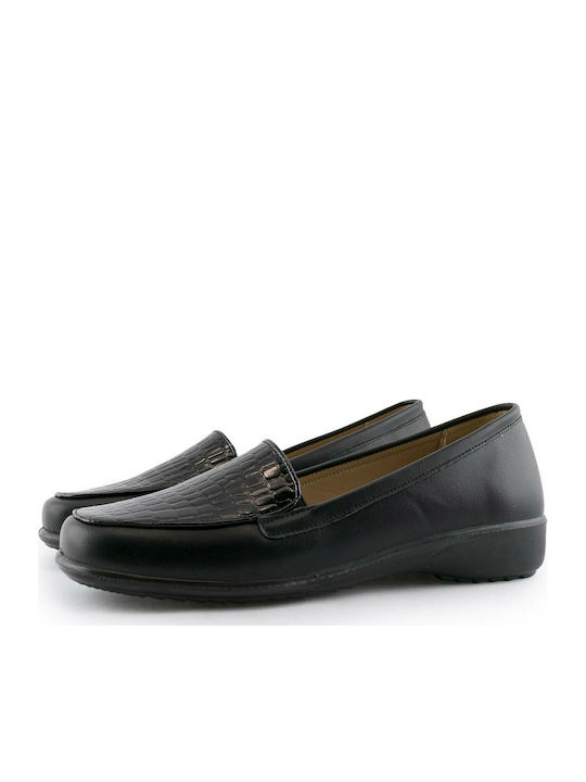 Love4shoes 1812 Γυναικεία Loafers σε Μαύρο Χρώμα