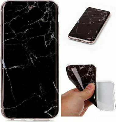 Wozinsky Marble Silicone Back Cover Black (Xiaomi Mi 10T / Mi 10T Pro)