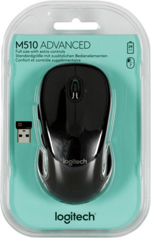 Logitech M510 Ασύρματο Ποντίκι Μαύρο