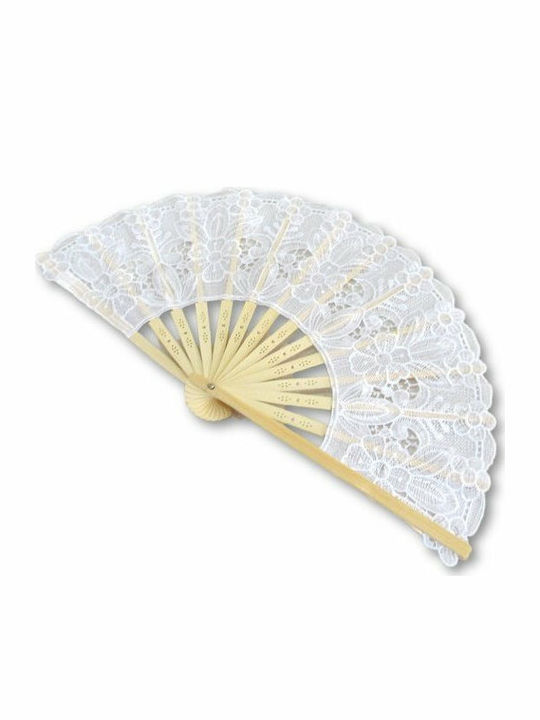 Bridal Fan with Lace 1pcs 22cm