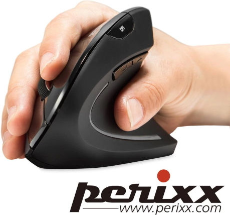 Perixx Perimice 513 Ergo Ενσύρματο Εργονομικό Vertical Ποντίκι Μαύρο