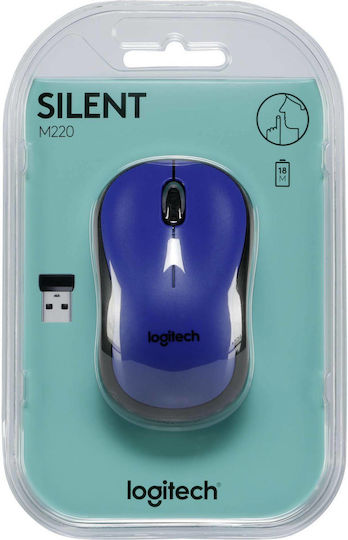 Logitech M220 Silent Wireless Mouse Albastru