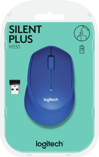 Logitech M330 Silent Plus Wireless Mini Mouse Blue