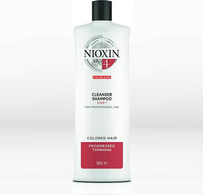 Nioxin Cleanser System 4 Color Safe Shampoos Color Maintenance for Coloured Hair 1000ml