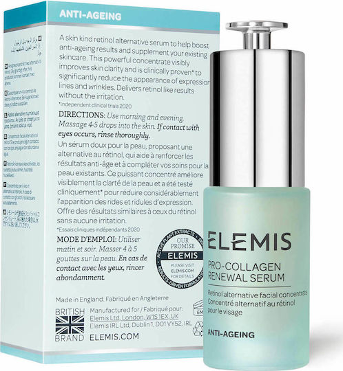 Elemis Pro-Collagen Renewal Anti-aging Serum Face with Retinol & Collagen 15ml