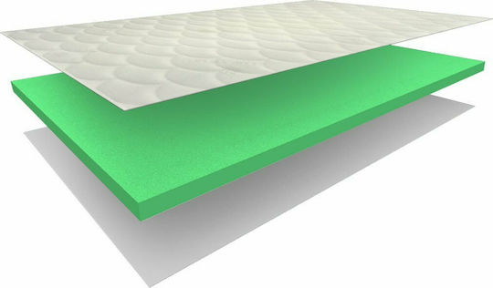 Eco Sleep Mattress Topper Waterfoam Super Double Foam Infused with Aloe & Removable Cover 160x200x4cm