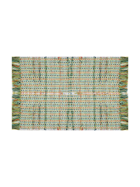 Tzikas Carpets 30150-040 Χαλί Εξωτερικού Χώρου Διάδρομος με Κρόσια Boho - Green 67x150cm