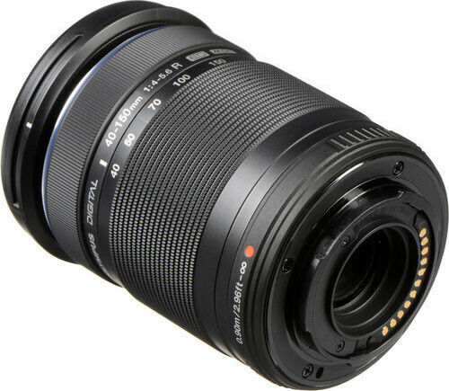 Olympus Crop Camera Lens M.Zuiko Digital ED 40-150mm f/4.0-5.6 R Standard Zoom for Micro Four Thirds (MFT) Mount Black