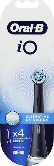 Oral-B iO Ultimate Clean Replacement Heads for Electric Toothbrush Black 4pcs