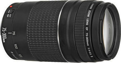 Canon Full Frame Φωτογραφικός Φακός EF 75-300mm f/4-5.6 III Tele Zoom για Canon EF Mount Μαύρος