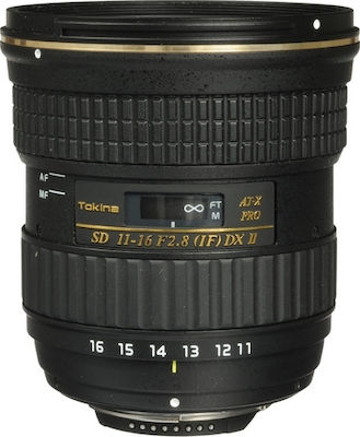Tokina Crop Φωτογραφικός Φακός AT-X 11-16 F2.8 Pro DX II Ultra-Wide Zoom για Canon EF Mount Black